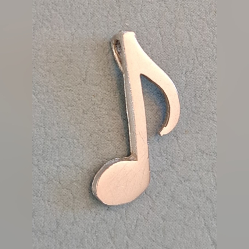 Sterling Silver Music Note Necklace Pendant